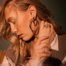 Load image into Gallery viewer, Bold Hoops Medium Gold shiny