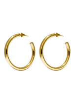 Load image into Gallery viewer, Bold Hoops Medium Gold shiny