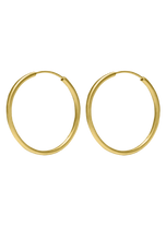 Load image into Gallery viewer, Hoops Medium Gold brushed