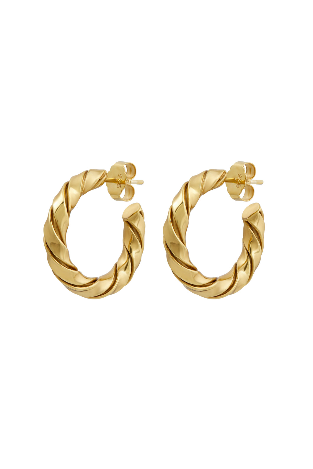 Bold Hoops twisted Gold