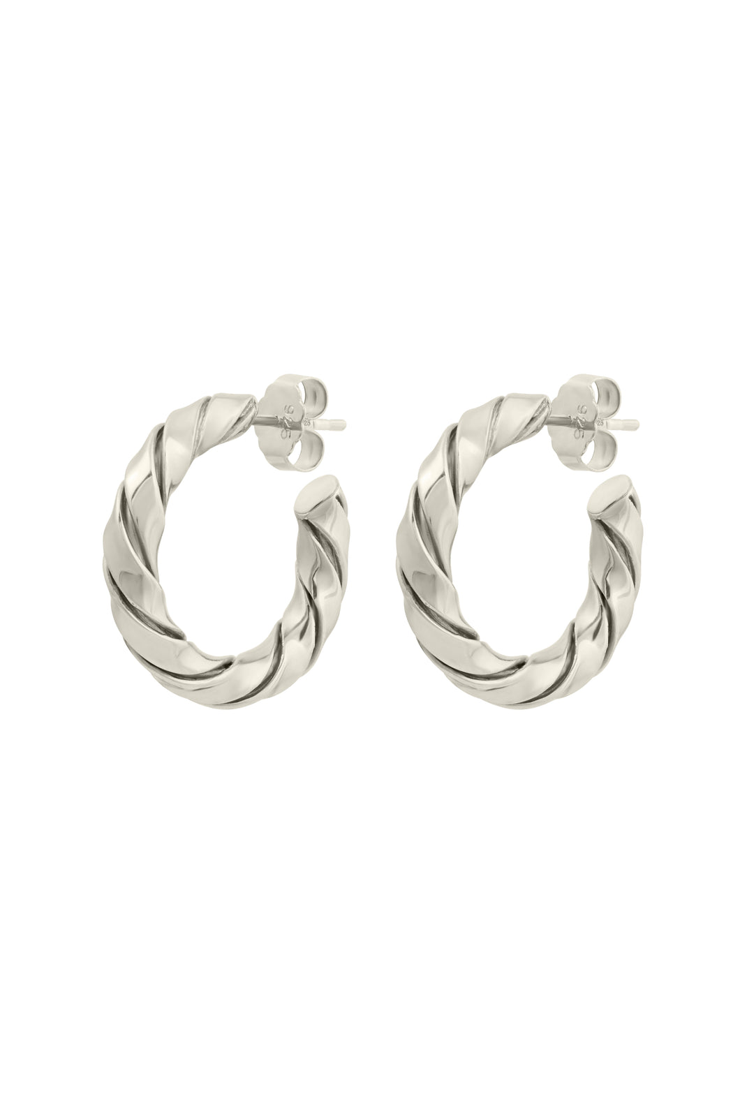 Bold Hoops twisted Silver