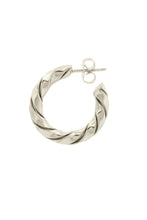 Load image into Gallery viewer, Bold Hoops twisted Silver
