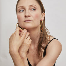 Load image into Gallery viewer, Bold Hoops Large Gold brushed
