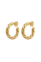 Load image into Gallery viewer, Bold Hoops twisted Gold
