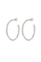 Load image into Gallery viewer, Hoops twisted Silver
