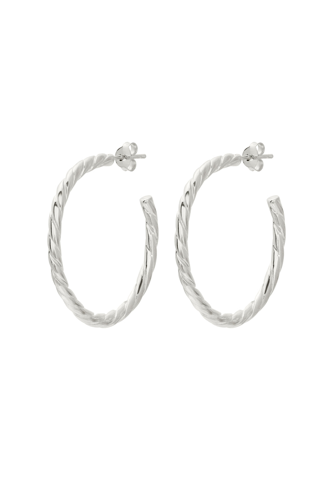 Hoops twisted Silver