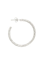 Load image into Gallery viewer, Hoops twisted Silver
